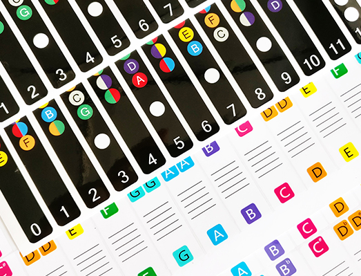 定制吉他&钢琴音阶PVC标签